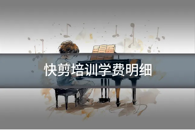 快剪培训学费明细