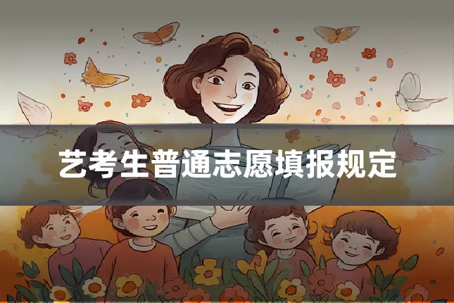 艺考生普通志愿填报规定