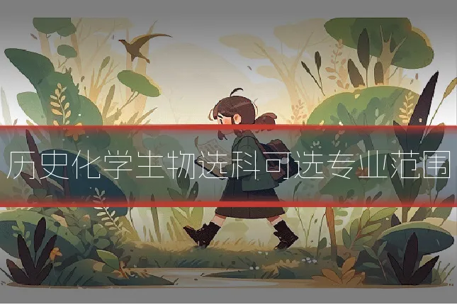 历史化学生物选科可选专业范围