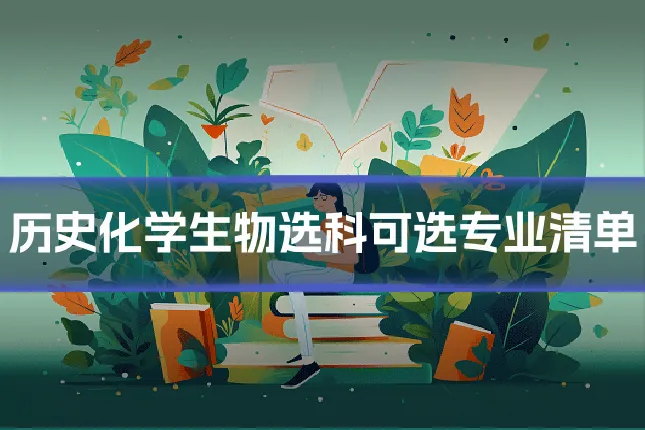 历史化学生物选科可选专业清单
