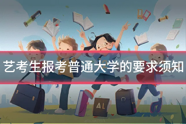 艺考生报考普通大学的要求须知