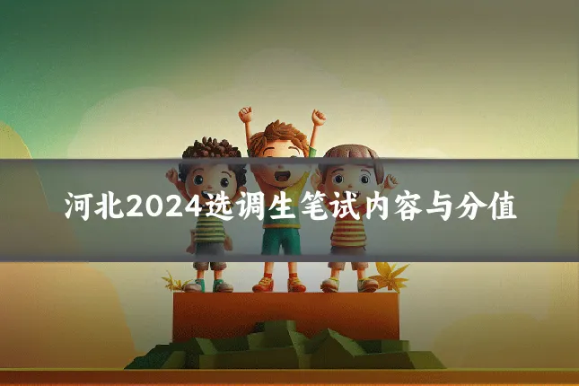 河北2024选调生笔试内容与分值