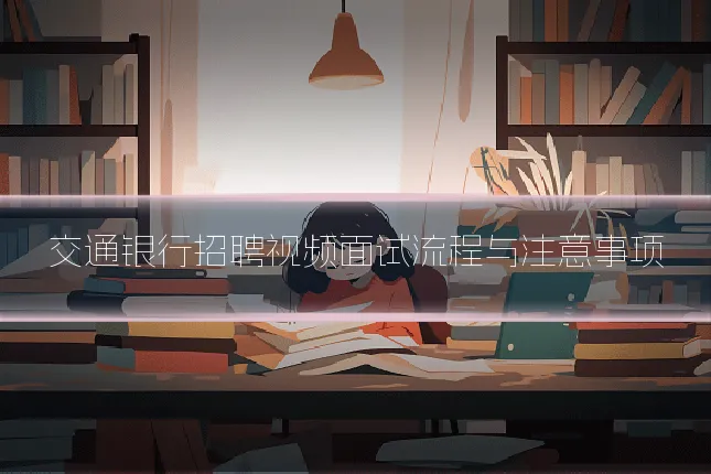 交通银行招聘视频面试流程与注意事项