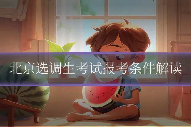 北京选调生考试报考条件解读