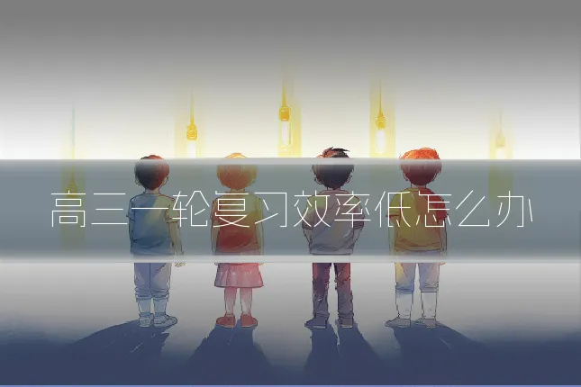 高三一轮复习效率低怎么办