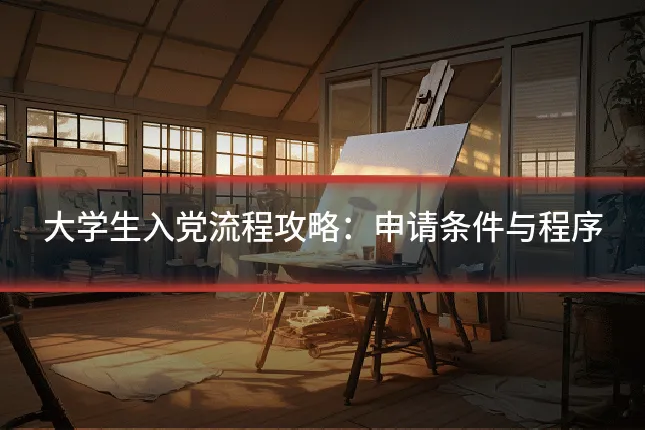 大学生入党流程攻略:申请条件与程序