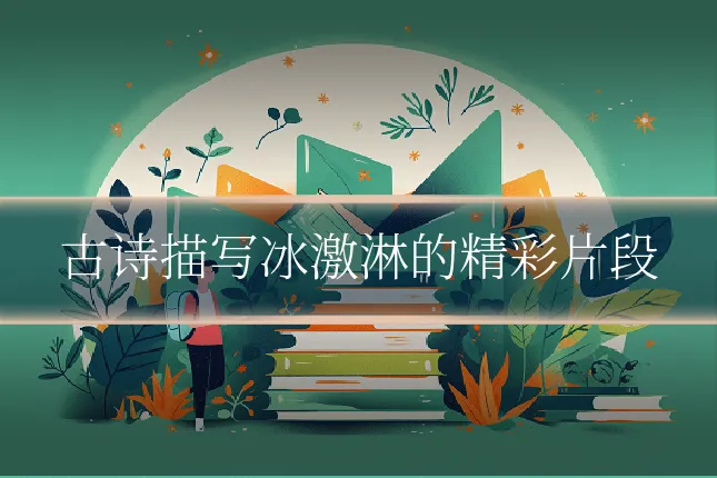 古诗描写冰激淋的精彩片段