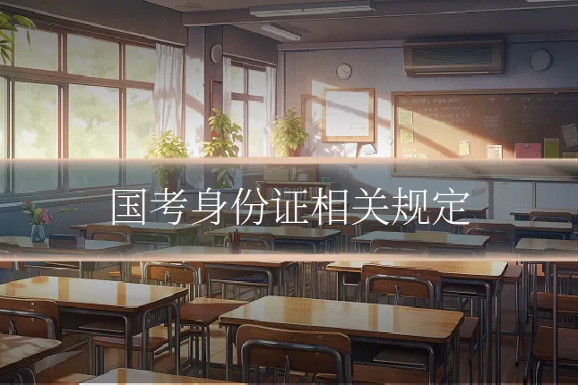 国考身份证相关规定