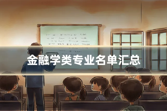 金融学类专业名单汇总