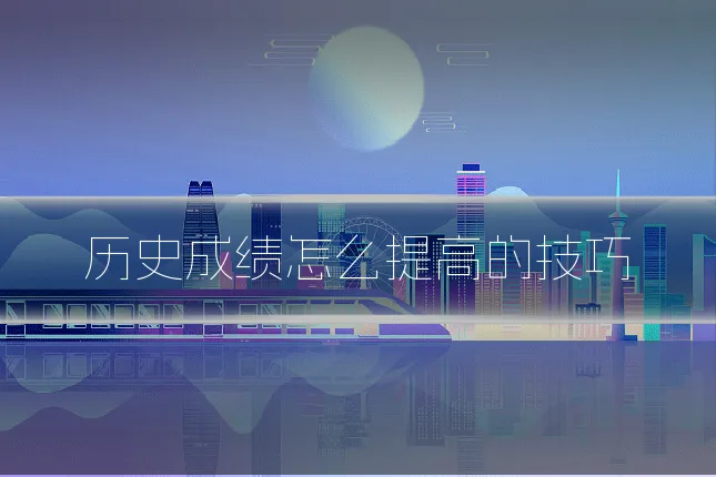 历史成绩怎么提高的技巧