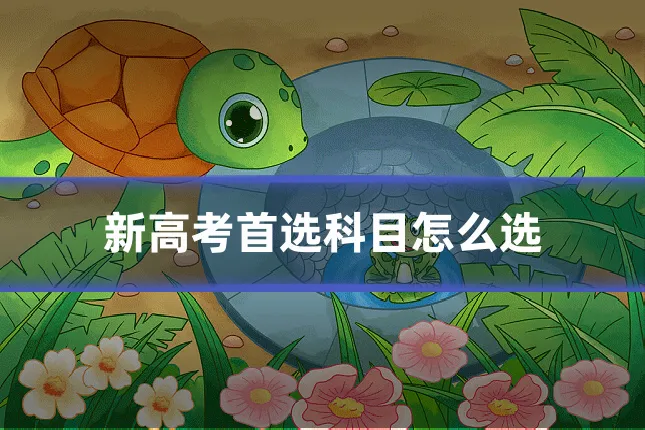 新高考首选科目怎么选