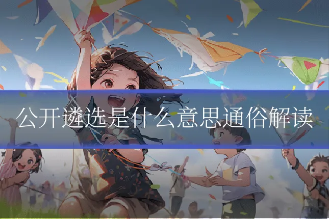 公开遴选是什么意思通俗解读