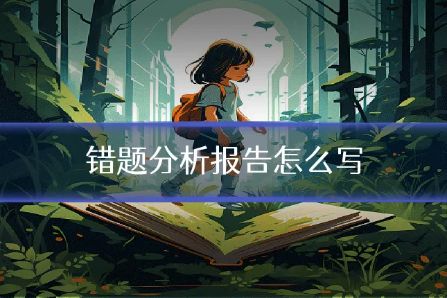 错题分析报告怎么写