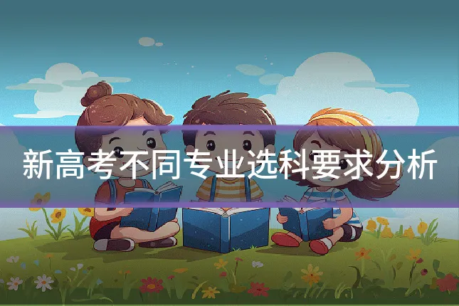新高考不同专业选科要求分析