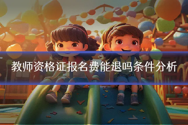 教师资格证报名费能退吗条件分析