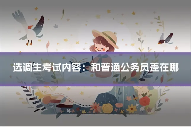 选调生考试内容：和普通公务员差在哪