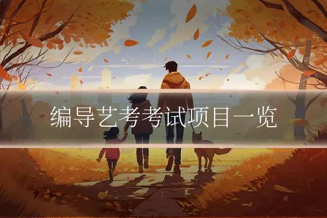 编导艺考考试项目一览