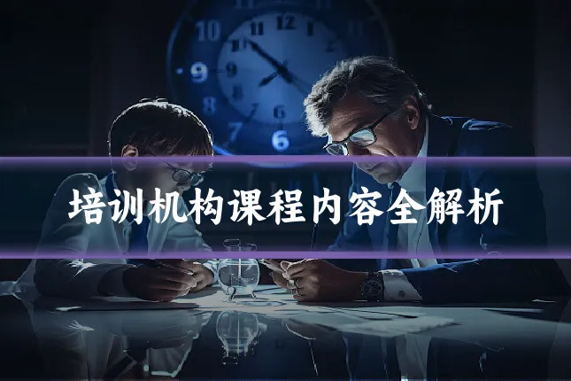 培训机构课程内容全解析