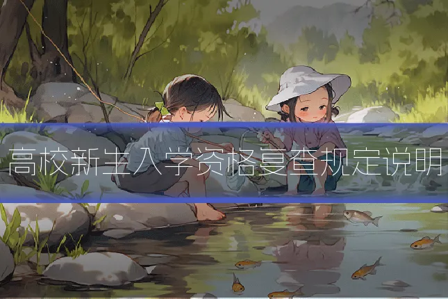 高校新生入学资格复查规定说明
