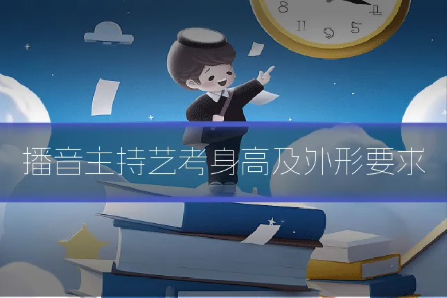 播音主持艺考身高及外形要求