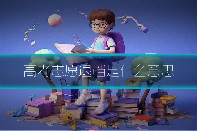 高考志愿退档是什么意思