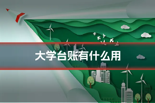 大学台账有什么用
