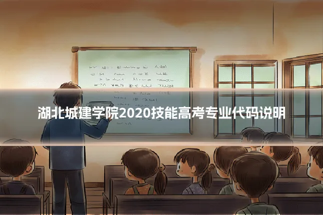 湖北城建学院2020技能高考专业代码说明