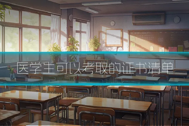 医学生可以考取的证书清单