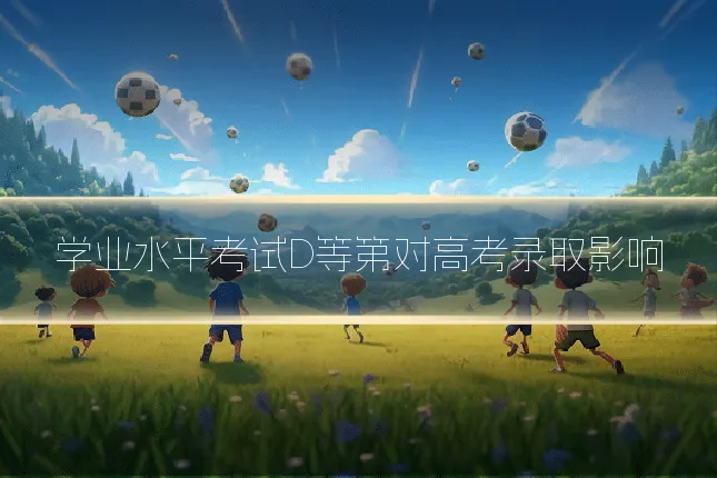 学业水平考试D等第对高考录取影响