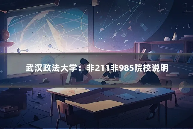 武汉政法大学:非211非985院校说明