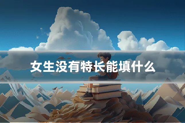 女生没有特长能填什么