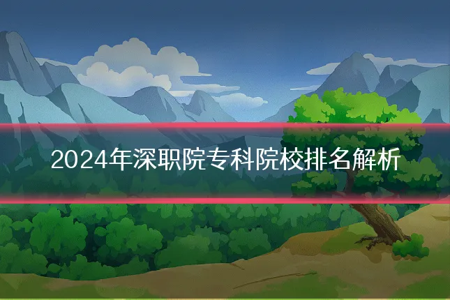 2024年深职院专科院校排名解析