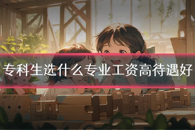 专科生选什么专业工资高待遇好