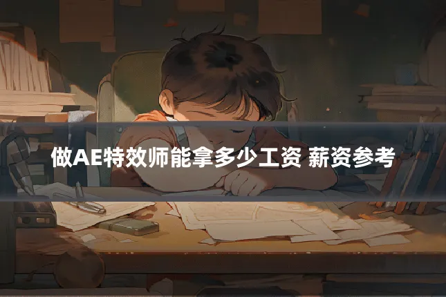 做AE特效师能拿多少工资 薪资参考