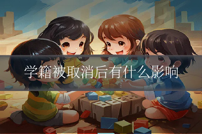 学籍被取消后有什么影响