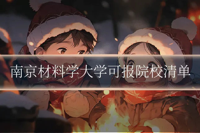 南京材料学大学可报院校清单