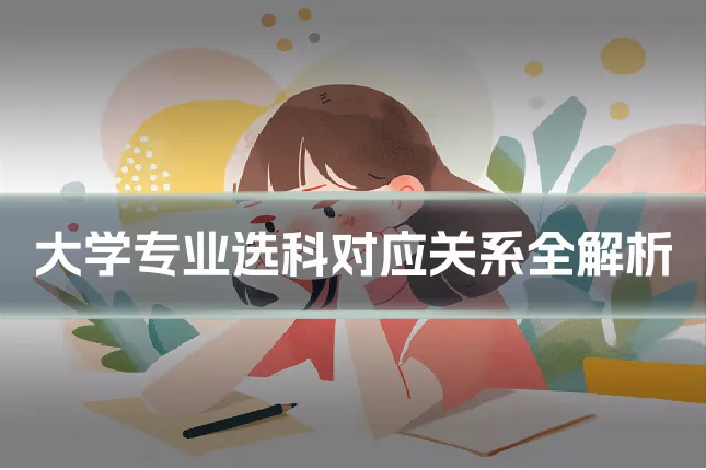 大学专业选科对应关系全解析