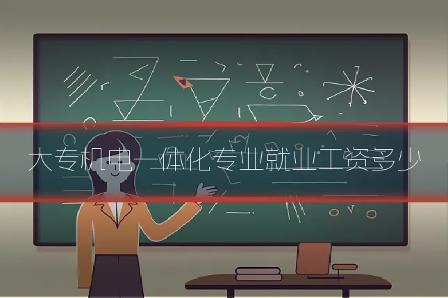 大专机电一体化专业就业工资多少