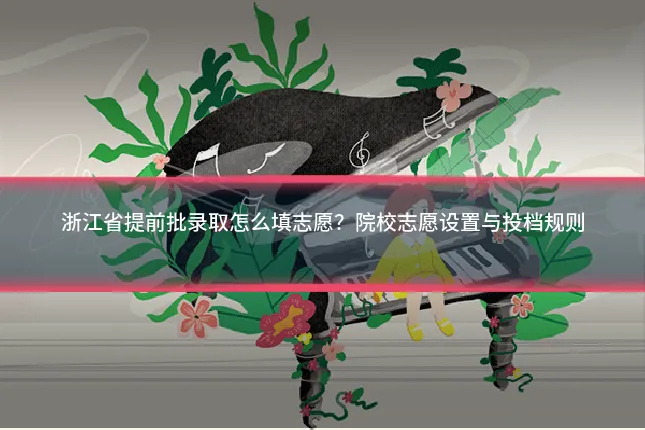 浙江省提前批录取怎么填志愿?院校志愿设置与投档规则