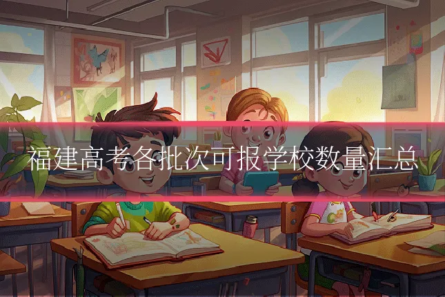 福建高考各批次可报学校数量汇总