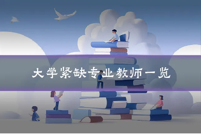 大学紧缺专业教师一览