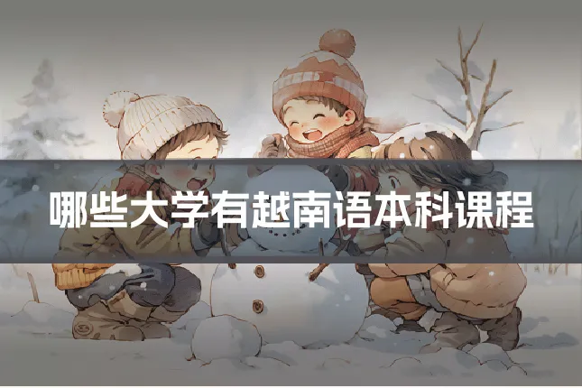 哪些大学有越南语本科课程