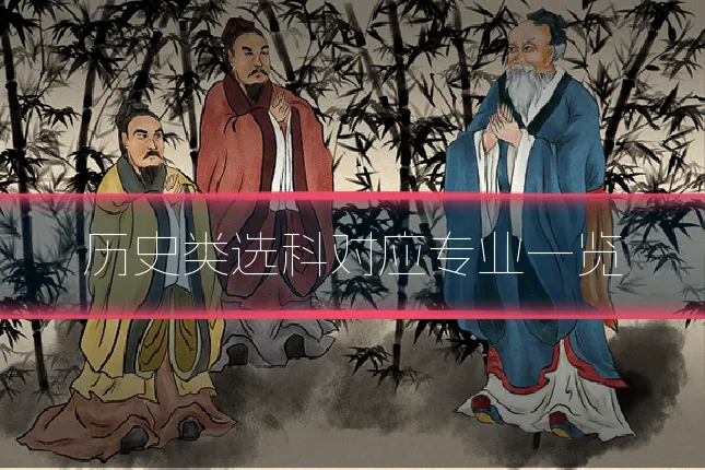历史类选科对应专业一览