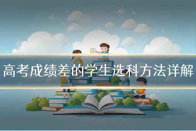 高考成绩差的学生选科方法详解