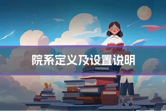院系定义及设置说明