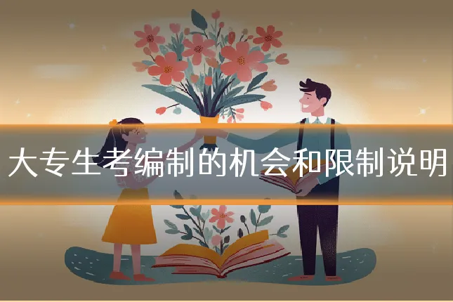 大专生考编制的机会和限制说明