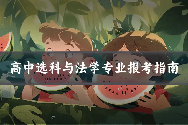 高中选科与法学专业报考指南