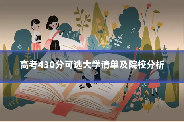 高考430分可选大学清单及院校分析