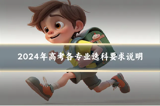 2024年高考各专业选科要求说明