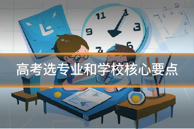 高考选专业和学校核心要点